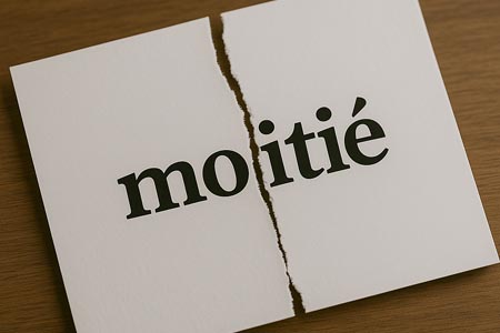 Quelles sont les règles d’accord du mot “moitié” ?